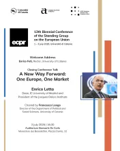 Flyer talk of Enrico Letta